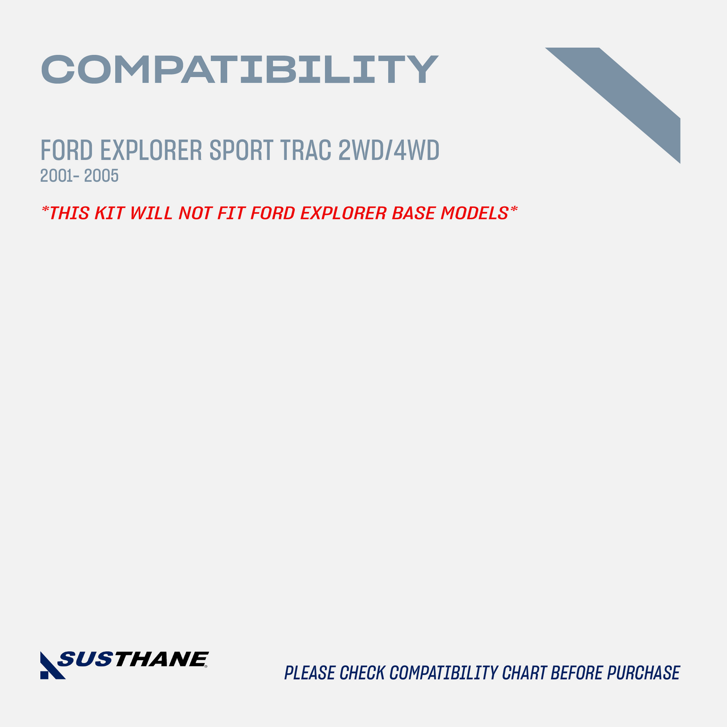 AUTOACER - Complete Body Mount Bushing Kit in PU for Ford Explorer Sport Trac 2001-2005 2WD 4WD