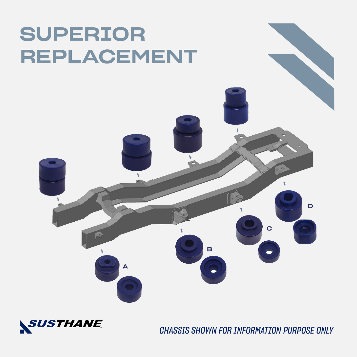 AUTOACER - Complete Body Mount Bushing Kit in PU for Ford Explorer Sport Trac 2001-2005 2WD 4WD