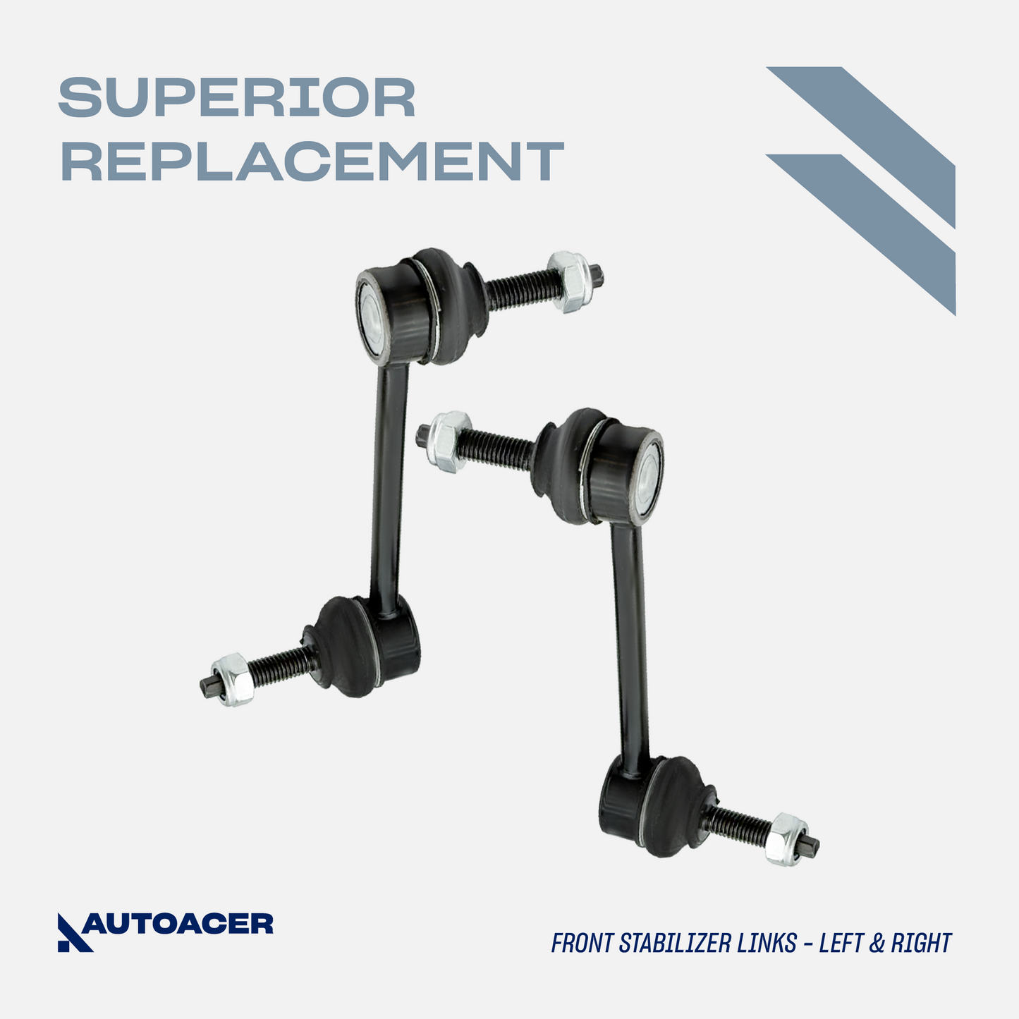 AUTOACER - 12p Front Rear Stabilizer Bar Links, Suspension Arms, Tie Rods & Bushings for Ford Thunderbird 2002 - 2003, Lincoln LS 2000 - 2002