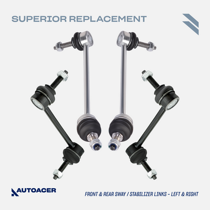 AUTOACER Front & Rear Suspension Kit 14p - Control Arms, Stabilizer Bar Links,  Tie Rods, Sway Bar Bushings For LINCOLN LS 2000-2002, FORD THUNDERBIRD 2002-2003