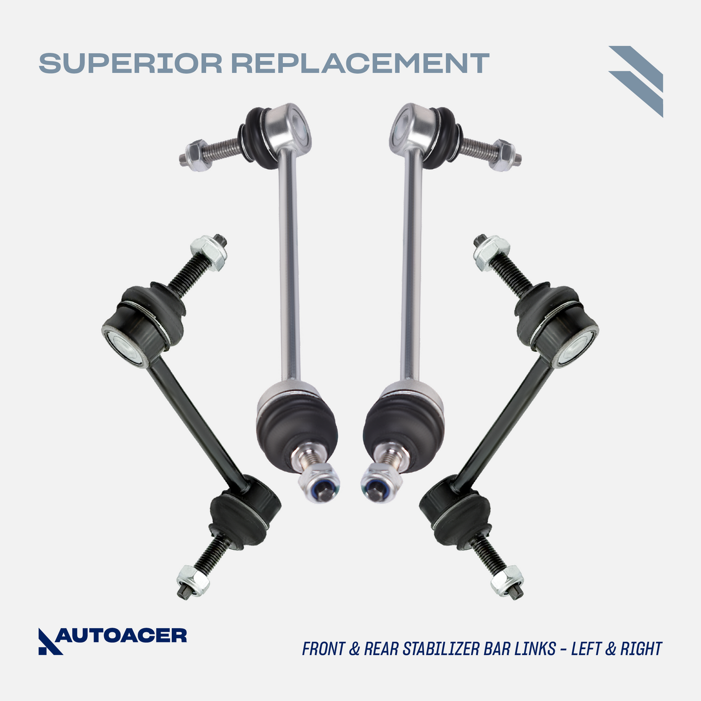 AUTOACER Front & Rear Suspension Kit 22p - Upper Lower Control Arms, Stabilizer Bar Links, Tie Rod Ends & Sway Bar Bushings For LINCOLN LS 2000-2002, FORD THUNDERBIRD 2002-2003