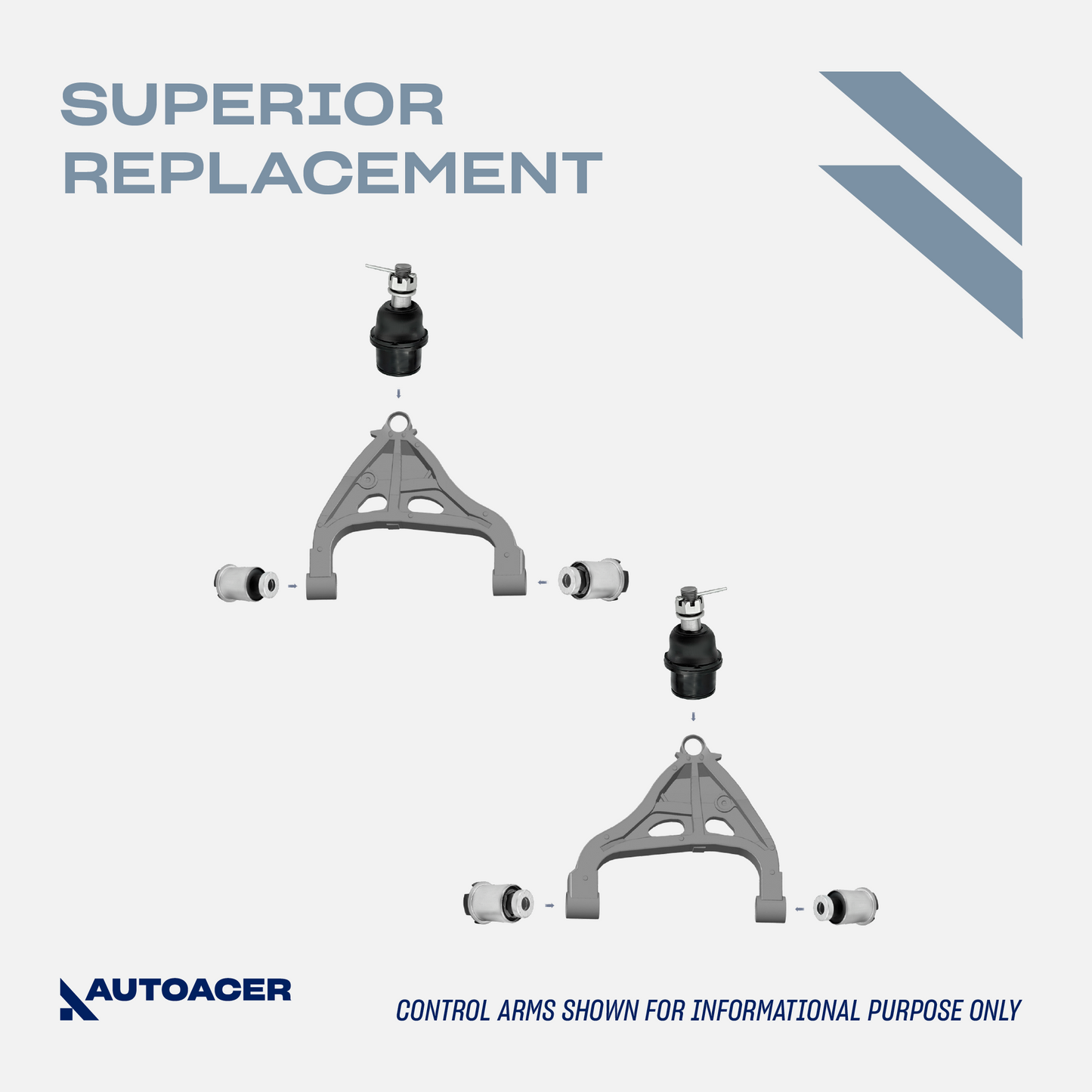 AUTOACER - 6p Front Lower Control Arm Bushings & Ball Joint Kit For F-150 2003 - 2010 & Lincoln Mark LT 2005 - 2010