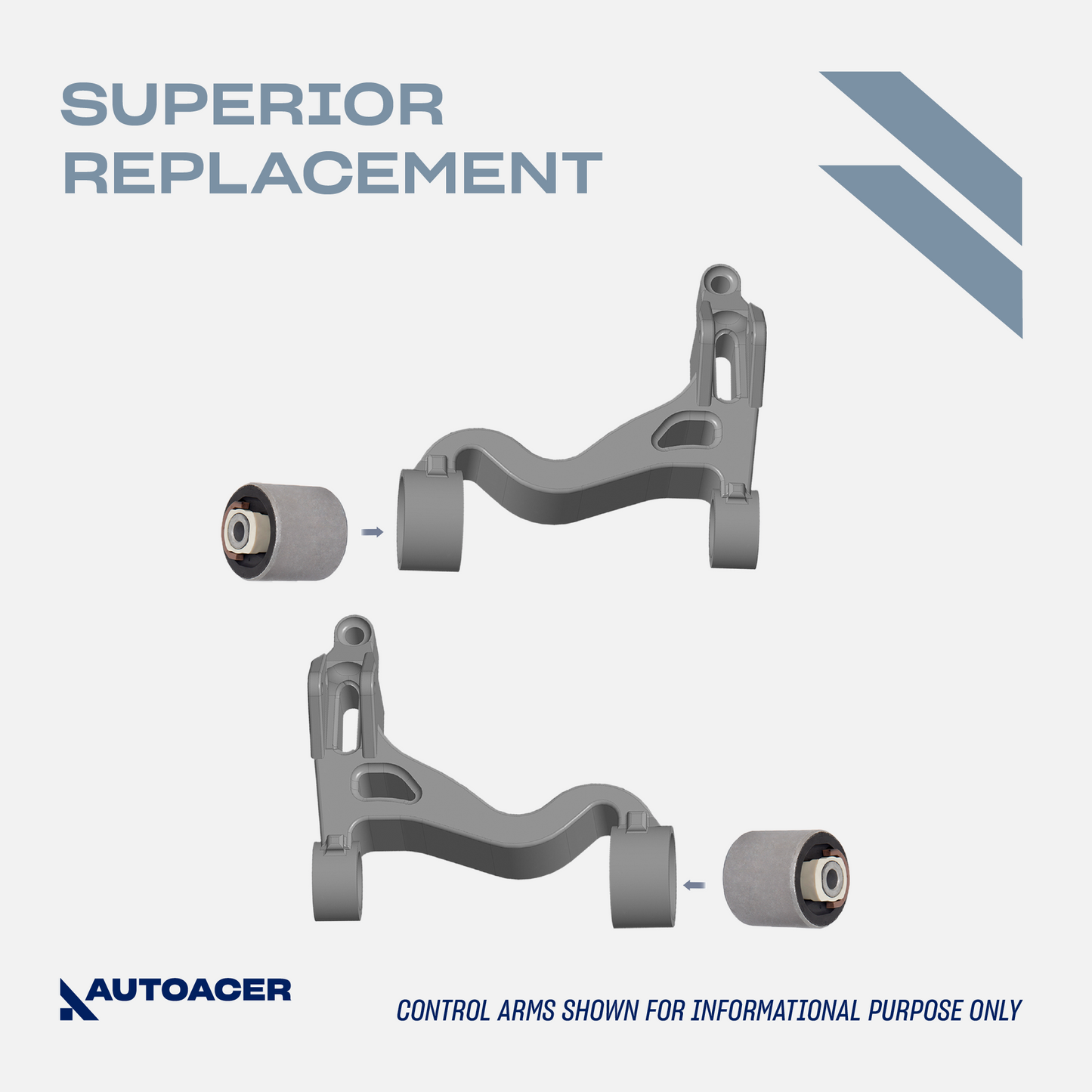 AUTOACER - 2p Front Lower Control Arm Bushing Kit for Lincoln LS 1999 - 2006 & Ford Thunderbird 2002 - 2005 