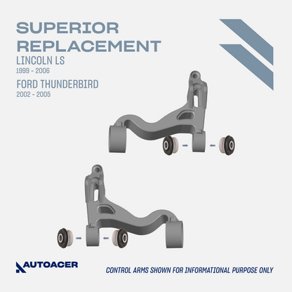 AUTOACER - 2p Front Lower Control Arm Bushing Kit with Insert Sleeves for LINCOLN LS 1999 - 2006 & FORD Thunderbird 2002 - 2005