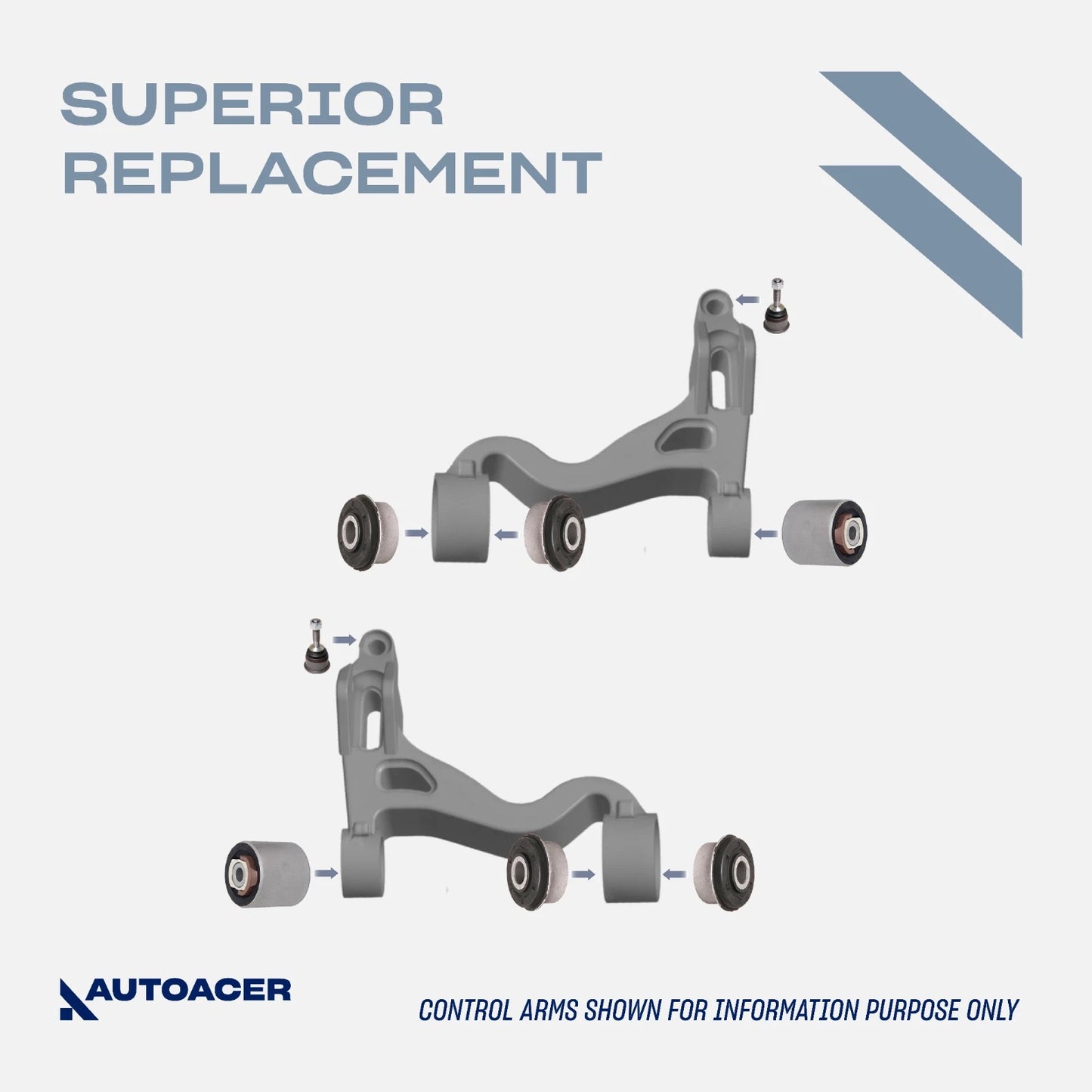 AUTOACER Front Lower Control Arm Bushing & Ball Joint 16mm Kit 6 piece for Lincoln & Ford