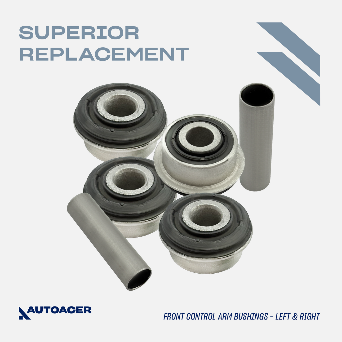 AUTOACER - Front Upper Control Arms, Lower Control Arm Bushings & Ball Joints 14mm Kit 10 pcs for FORD Thunderbird 2002-2003, LINCOLN LS 2000-2002