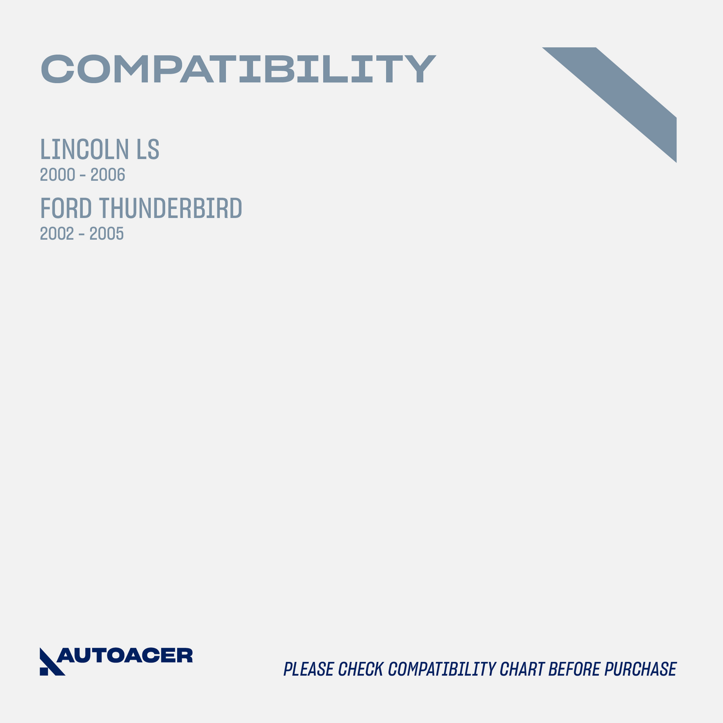 AUTOACER - 6p Front Upper Control Arms, Tie Rod Ends & Stabilizer Bar Link Kit for LINCOLN LS 2000 - 2006, FORD Thunderbird 2002 - 2005