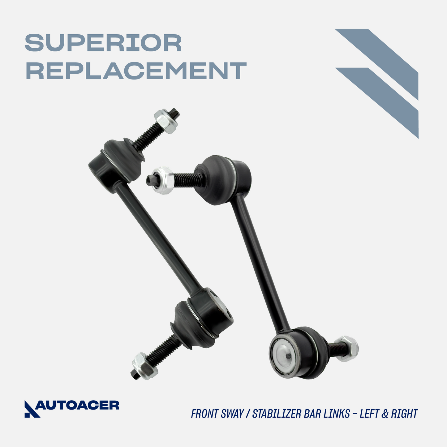 AUTOACER - 6p Front Upper Control Arms, Tie Rod Ends & Stabilizer Bar Link Kit for LINCOLN LS 2000 - 2006, FORD Thunderbird 2002 - 2005