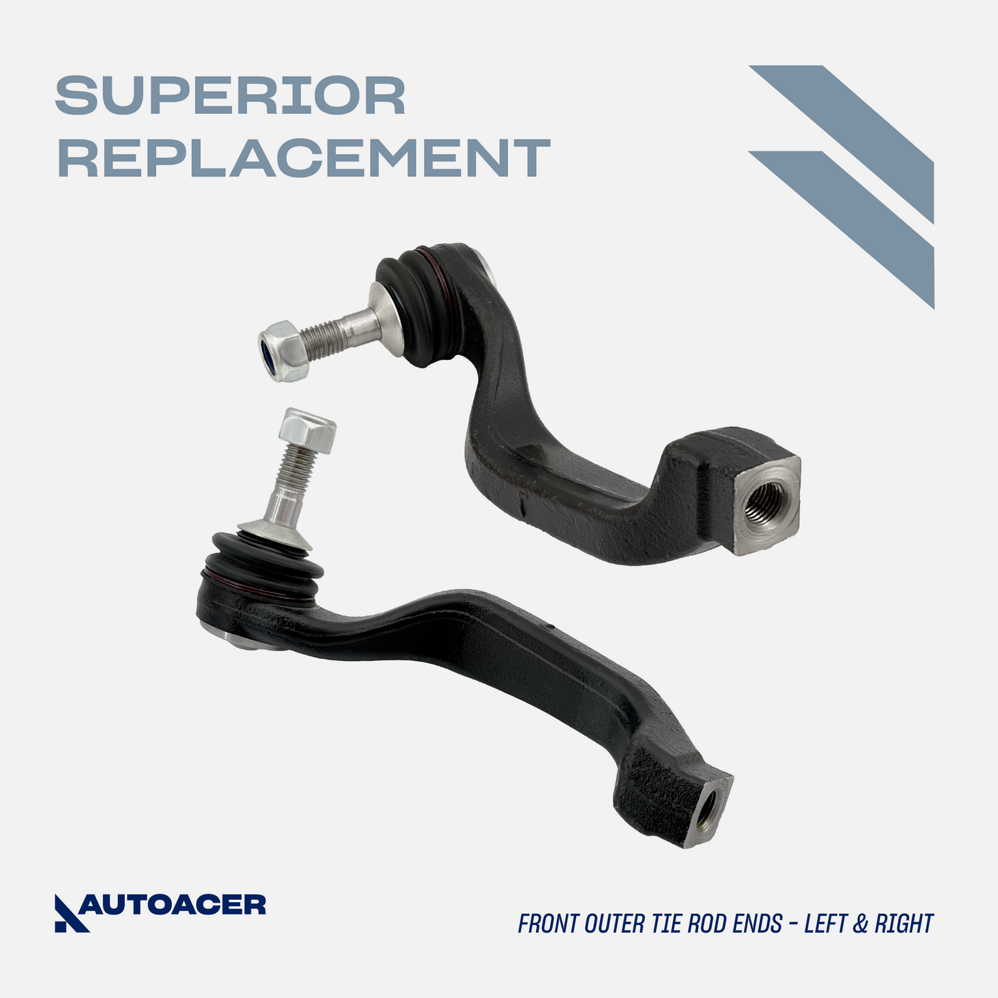 AUTOACER - 6p Front Upper Control Arms, Tie Rod Ends & Stabilizer Bar Link Kit for LINCOLN LS 2000 - 2006, FORD Thunderbird 2002 - 2005