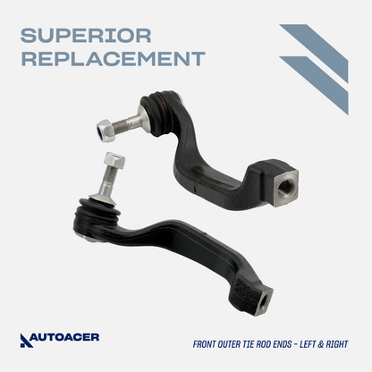 AUTOACER - 6p Front Upper Control Arms, Tie Rod Ends & Stabilizer Bar Link Kit for LINCOLN LS 2000 - 2006, FORD Thunderbird 2002 - 2005