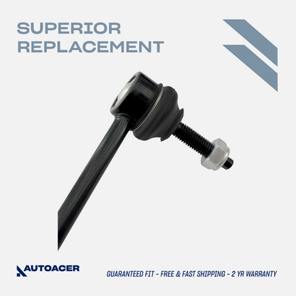 AUTOACER - 6p Front Upper Control Arms, Tie Rod Ends & Stabilizer Bar Link Kit for LINCOLN LS 2000 - 2006, FORD Thunderbird 2002 - 2005
