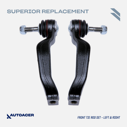 AUTOACER - 10p Front & Rear Tie Rods, Sway / Stabilizer Bar Links & Front Lower Control Arm Ball Joints 14mm For Lincoln LS 2000 - 2002, Ford Thunderbird 2002 - 2003 