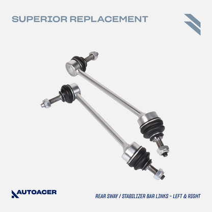 AUTOACER - 10p Front & Rear Tie Rods, Sway / Stabilizer Bar Links & Front Lower Control Arm Ball Joints 14mm For Lincoln LS 2000 - 2002, Ford Thunderbird 2002 - 2003 