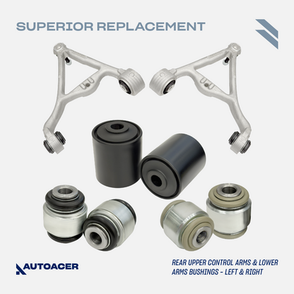 AUTOACER Front & Rear Suspension Kit 24p - Control Arms, Bushings, Knuckle Ball Joints 14mm, Sway Bar Links & Tie Rods For LS 2000 - 2002, THUNDERBIRD 2002 - 2003 