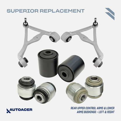 AUTOACER Suspension Kit 26p - Front, Rear, Upper & Lower Control Arms, Bushings, Stabilizer Links, Tie Rods, Sway Bar Bushes & Ball Joints 14mm For LINCOLN / FORD