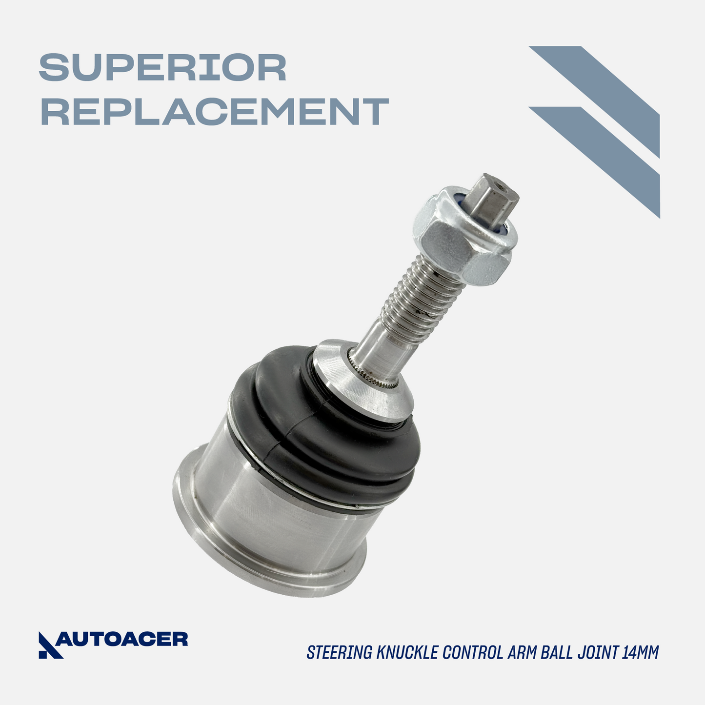 AUTOACER - 2p Front Lower Steering Knuckle Control Arm Left Side with Ball Joint Fitted and Ball Joint 14mm Right Side For LINCOLN LS 1999 - 2002, FORD THUNDERBIRD 2002 - 2003