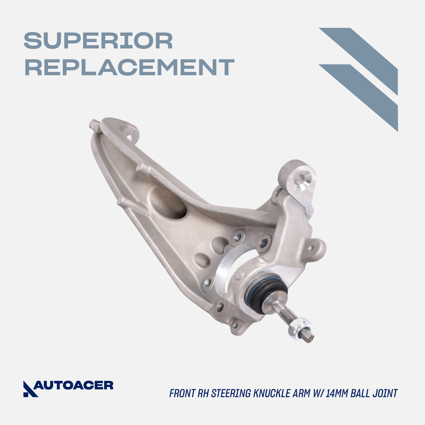 AUTOACER - 2p Front Lower Steering Knuckle Control Arm Left Side with Ball Joint Fitted and Ball Joint 14mm Right Side For LINCOLN LS 1999 - 2002, FORD THUNDERBIRD 2002 - 2003