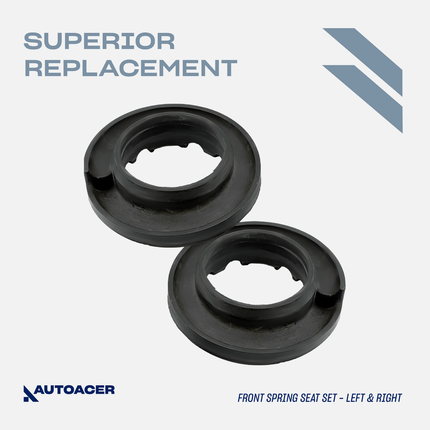 AUTOACER Front & Rear Suspension Strut Mount Kit 8p - Strut / Shock Mounts & Spring Seats (Rubber) For Ford Thunderbird 2002 - 2005, Lincoln LS 2000 - 2006