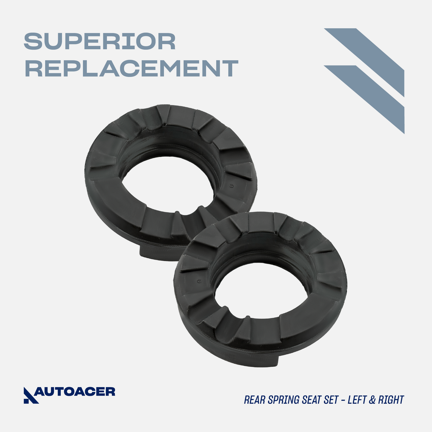AUTOACER Front & Rear Suspension Strut Mount Kit 8p - Strut / Shock Mounts & Spring Seats (Rubber) For Ford Thunderbird 2002 - 2005, Lincoln LS 2000 - 2006