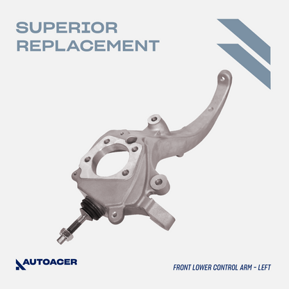 AUTOACER Front Lower Control Arms / Steering Knuckle Arms with Pre-Fitted 14mm Ball Joints, Sway Bar Links 4 Pcs for LINCOLN LS 1999 - 2003, FORD THUNDERBIRD 2002 - 2003 