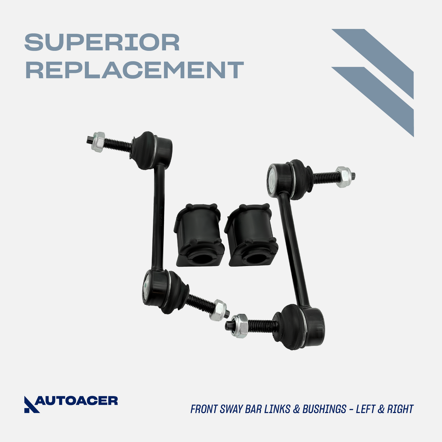 AUTOACER - 14p Front Upper Control Arms, Lower Bushings, Ball Joints 14mm, Stabilizer Bar Bushings & Tie Rod Ends for LINCOLN LS 2000-2002, FORD THUNDERBIRD  2002-2003