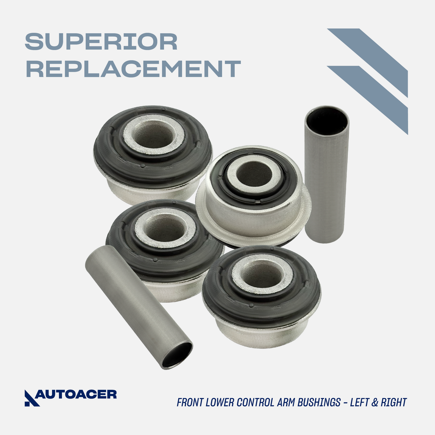 AUTOACER - 14p Front Upper Control Arms, Lower Bushings, Ball Joints 14mm, Stabilizer Bar Bushings & Tie Rod Ends for LINCOLN LS 2000-2002, FORD THUNDERBIRD  2002-2003