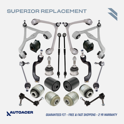 AUTOACER Front Rear Suspension Kit 22p - Control Arms, Bushings, Ball Joints, Stabilizer Bar Links & Tie Rods For LINCOLN LS, FORD THUNDERBIRD 2000 - 2003