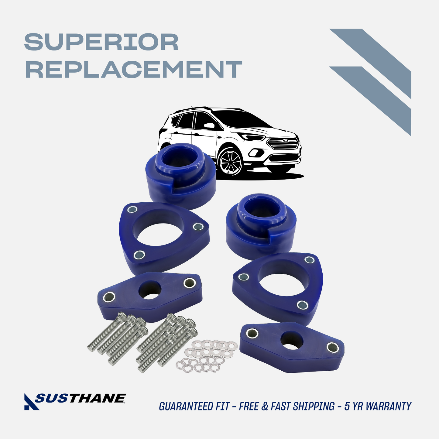 AUTOACER 6p Leveling Lift Kit 30mm /1.2" - Front Strut Spacers, Rear Coil Springs Spacers & Rear Shock Extenders for ESCAPE 2013-2019