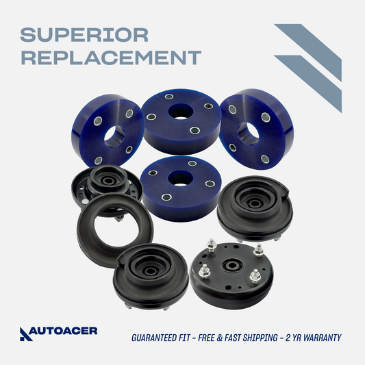 AUTOACER - 8p Front Rear Strut Mounts + 30mm Poly Spacer Lift Kit For Ford Thunderbird 2002 - 2005, Lincoln LS 2000 - 2006