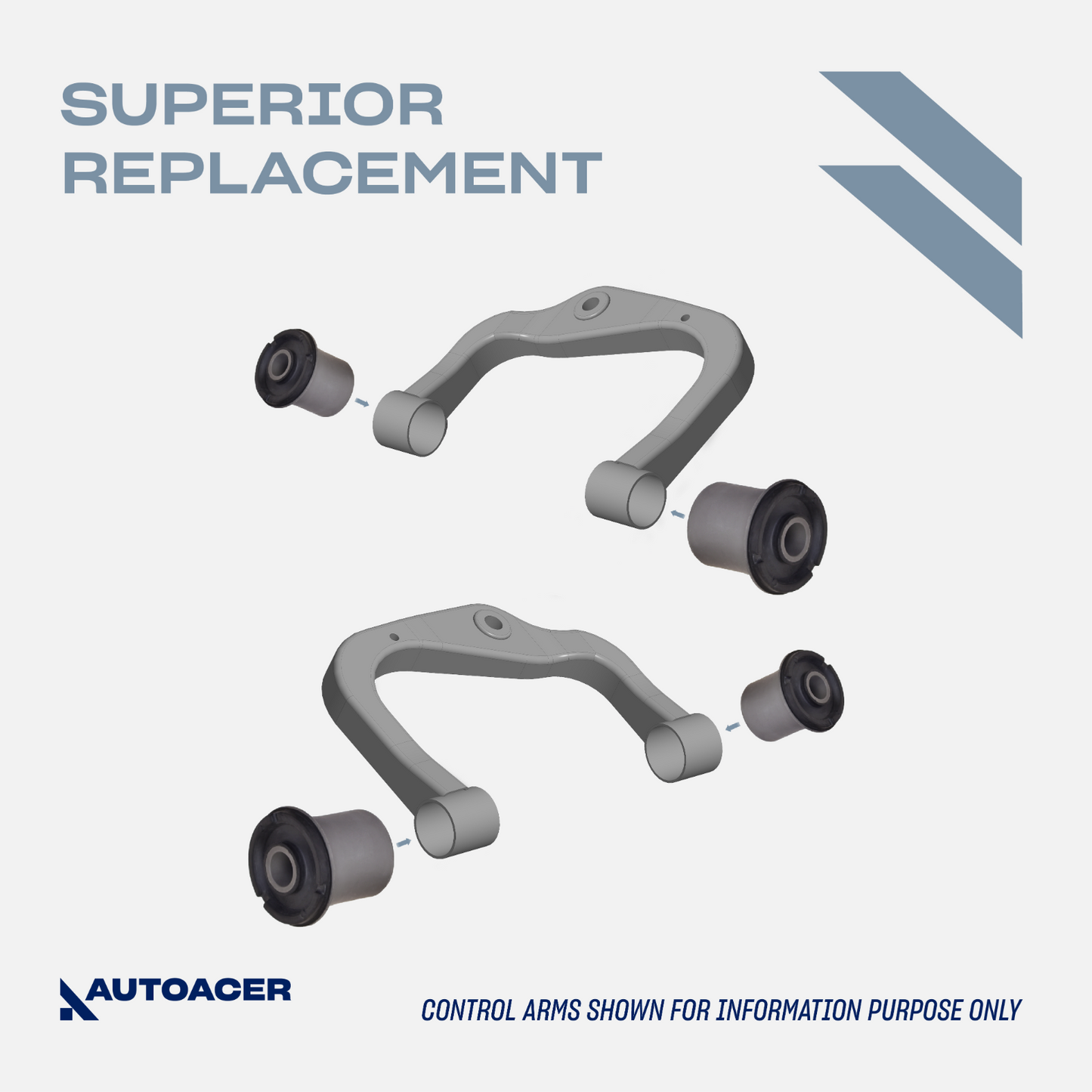AUTOACER - 8p Front Upper Lower control Arm Bushing Kit for Tacoma 4Runner 95-04