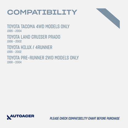 AUTOACER - 8p Front Upper Lower control Arm Bushing Kit for Tacoma 4Runner 95-04
