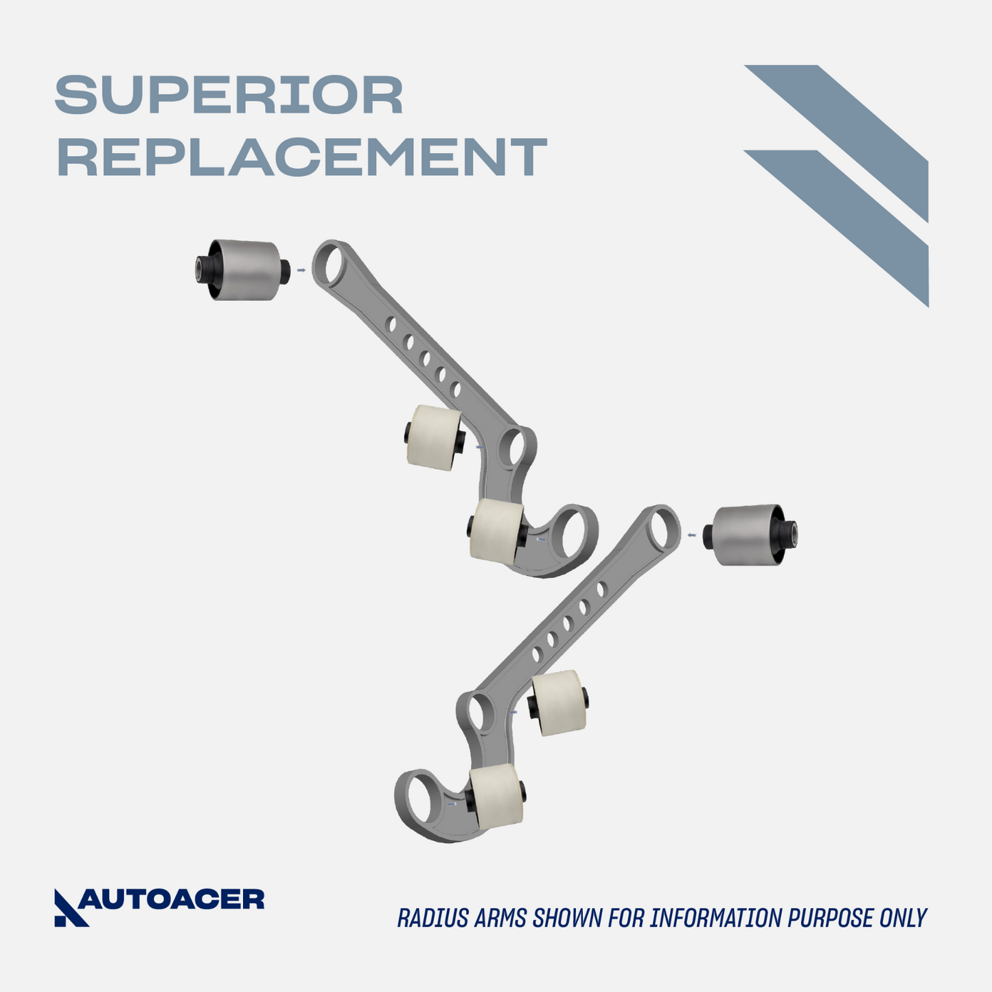 AUTOACER - 6p Rear Suspension/Radius Arm Bushings For LR Discovery II L318 98-04