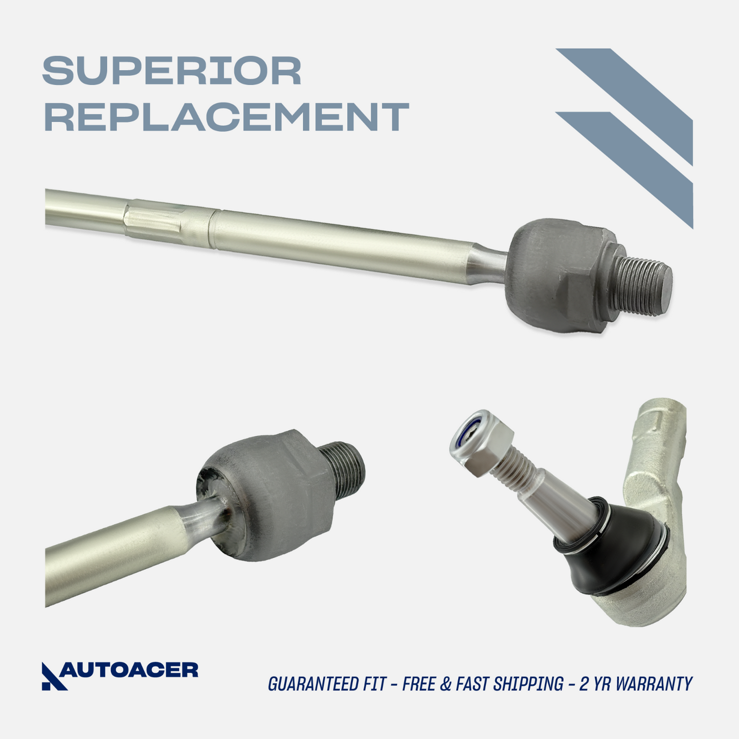 AUTOACER 12p Front Suspension Bushes Tie Rod Ends Inner Outer For LR Discovery 4