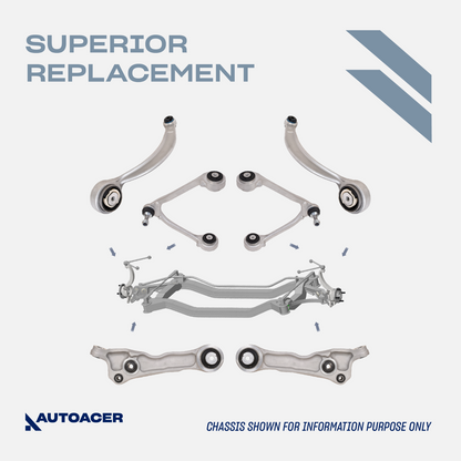 AUTOACER - 18p Front Rear Control Arms, Bushings, Links & Tie Rods for Jaguar XJ