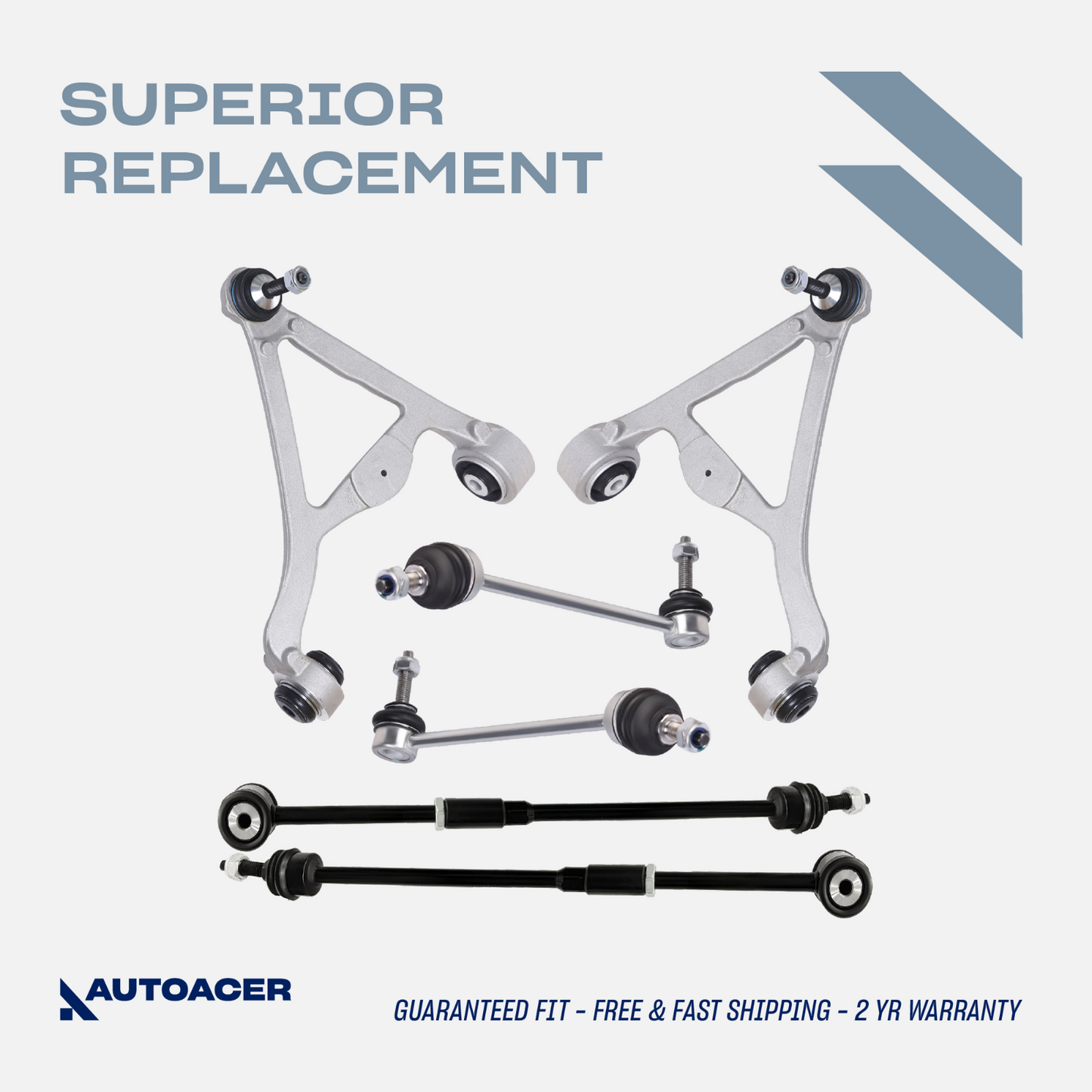 AUTOACER -6p Rear Upper Control Arms Stabilizer Links Tie Rods For JAGUAR S-Type
