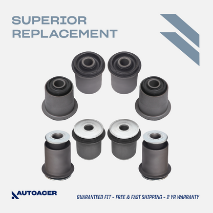 AUTOACER - 8p Front Upper Lower Control Arm Bushings For Tacoma RWD X Runner 05-
