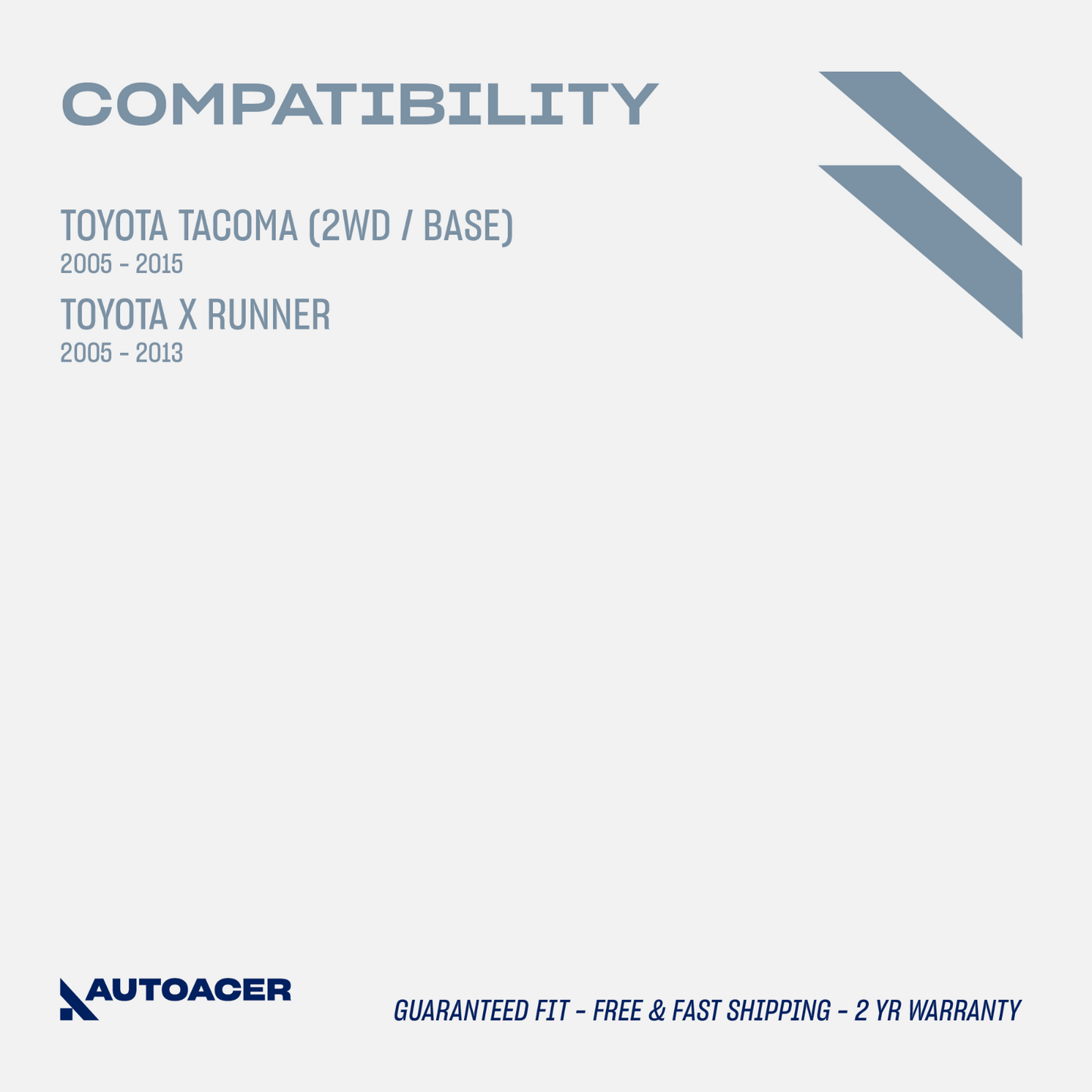 AUTOACER - 8p Front Upper Lower Control Arm Bushings For Tacoma RWD X Runner 05-