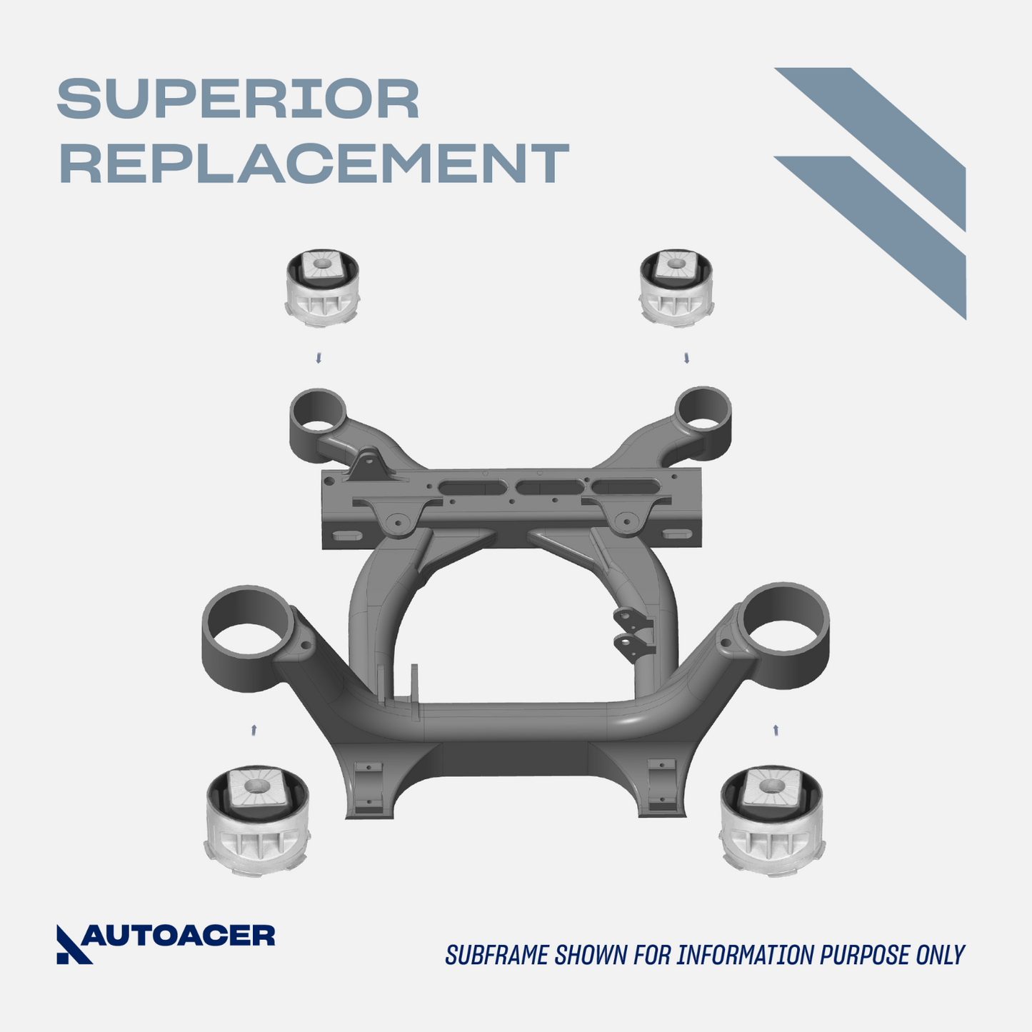 AUTOACER - 10p Front Lower Control Arms & Subframe Mount Kit for Porsche Cayenne