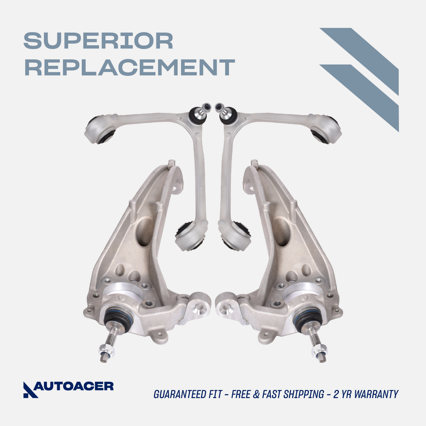 AUTOACER -4p Front Upper Lower Control / Steering Knuckle Arms For Jaguar S-type