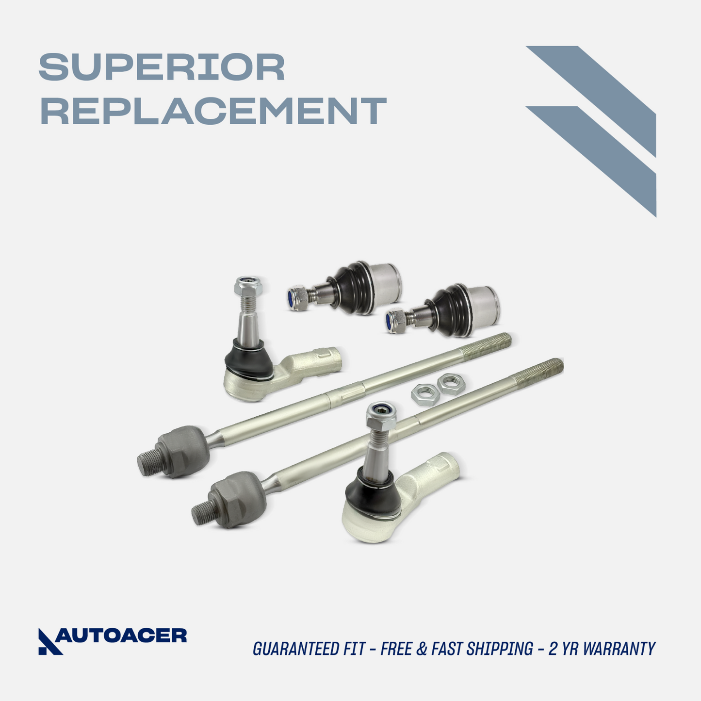 AUTOACER -6p Front Inner Outer Track Rods & Lower Ball Joints for Land Rover LR4