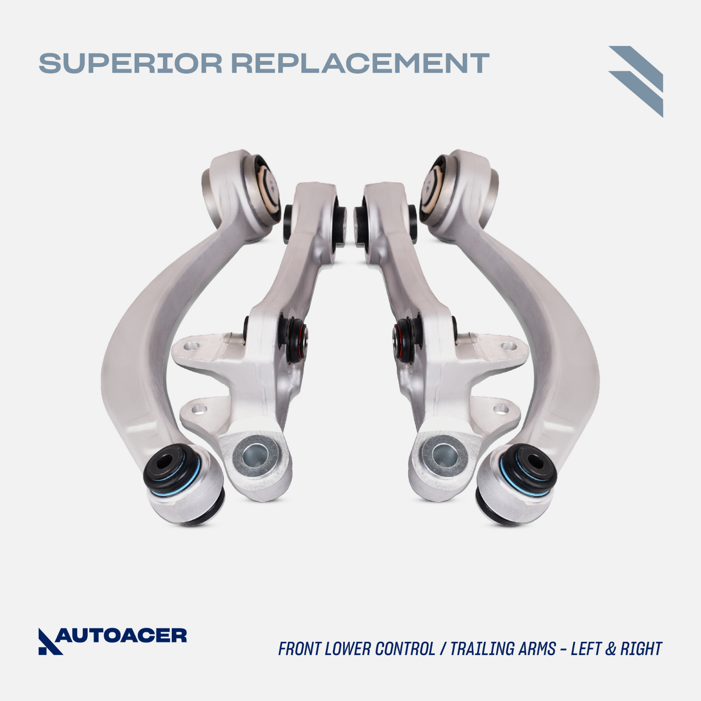 AUTOACER -24p Front & Rear Control Arms, Tie Rods Links & Bushings For Jaguar XK