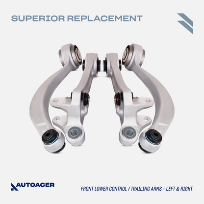 AUTOACER -24p Front & Rear Control Arms, Tie Rods Links & Bushings For Jaguar XK