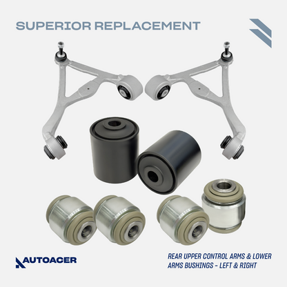 AUTOACER -24p Front & Rear Control Arms, Tie Rods Links & Bushings For Jaguar XK