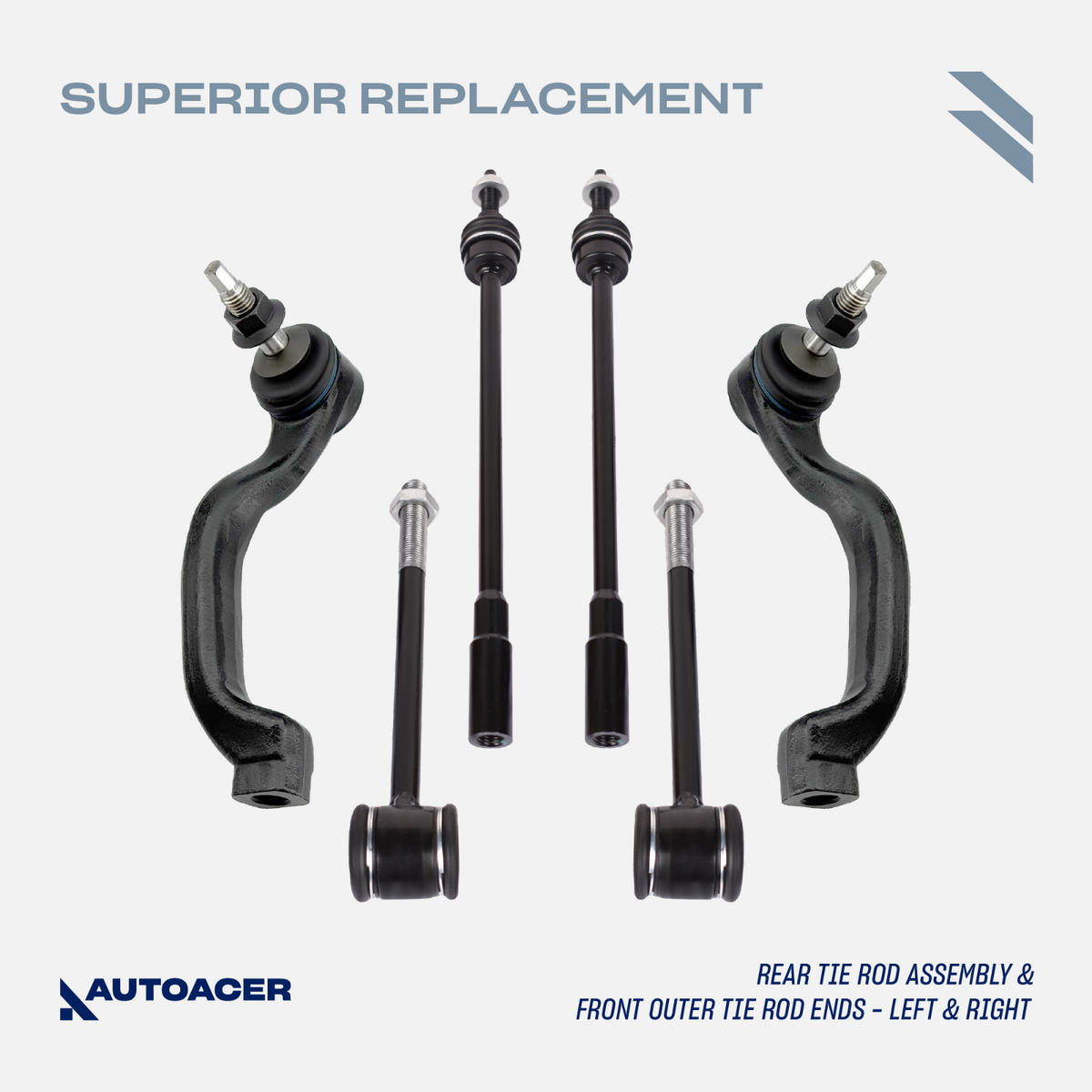 AUTOACER -24p Front & Rear Control Arms, Tie Rods Links & Bushings For Jaguar XK