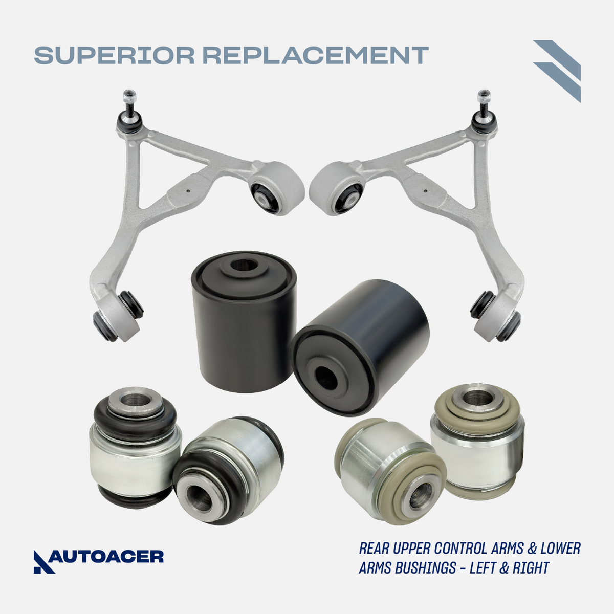 AUTOACER -24p Front Rear Susp Control Arms Tie Rods Links Bushings For Jaguar XJ