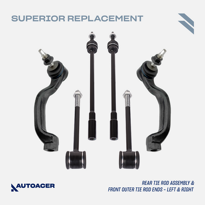 AUTOACER -24p Front Rear Susp Control Arms Tie Rods Links Bushings For Jaguar XJ
