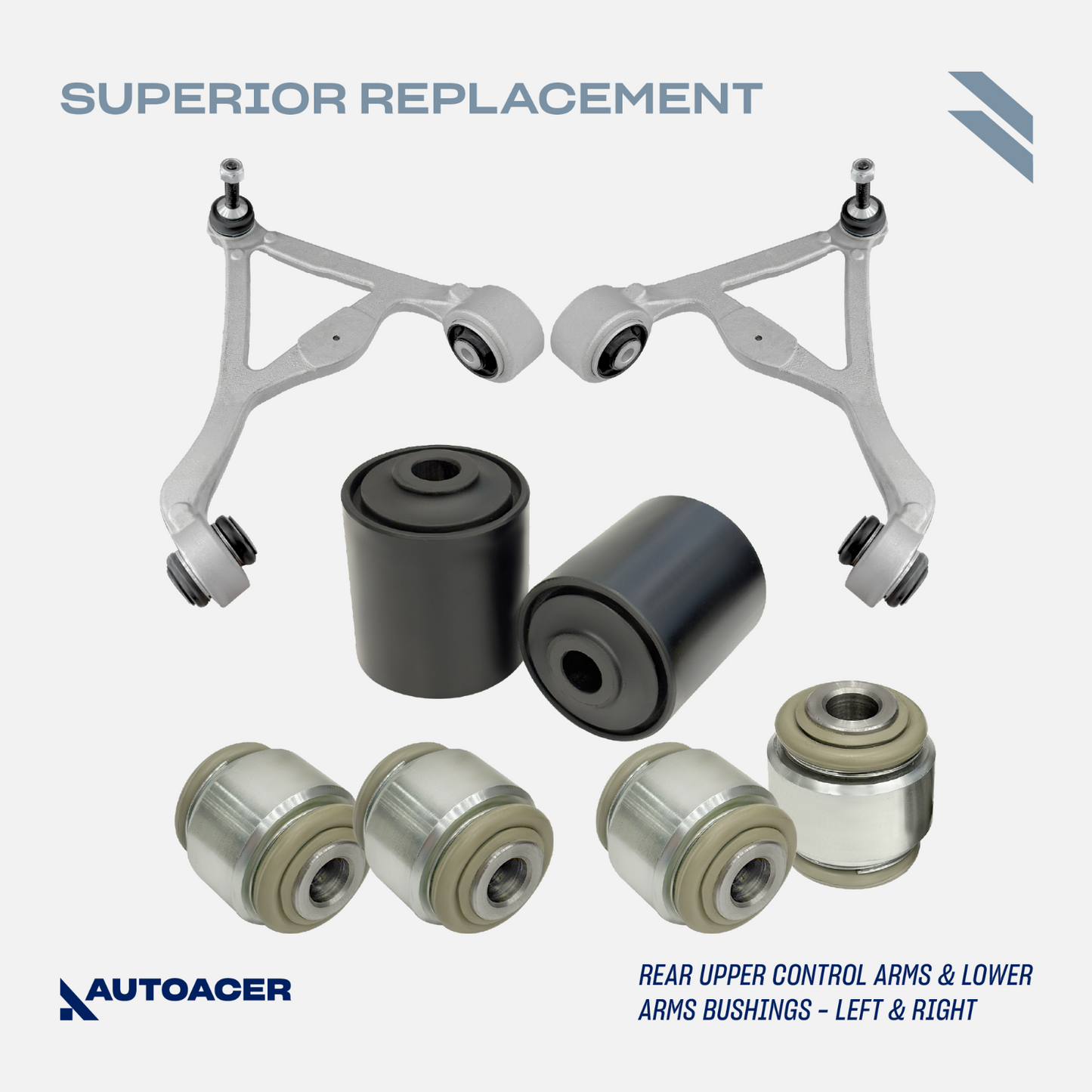 AUTOACER 24p Front Rear Kit Control Arms Tie Rods Links Bushes For Jaguar S-Type