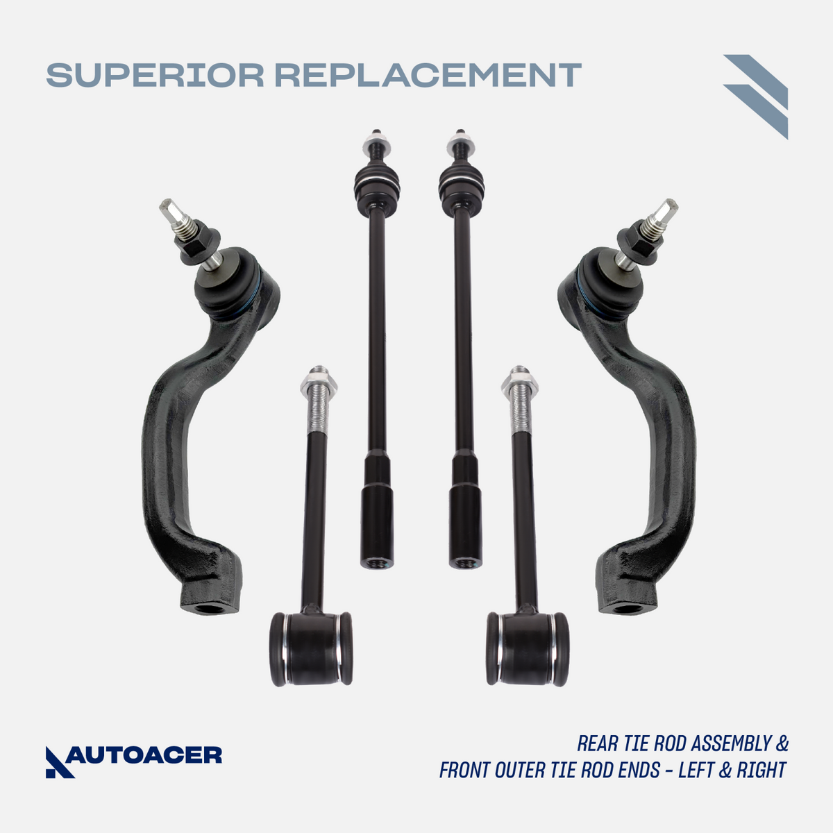 AUTOACER 24p Front Rear Kit Control Arms Tie Rods Links Bushes For Jaguar S-Type