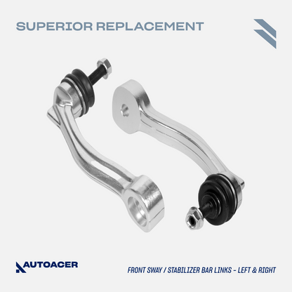 AUTOACER - 14p Front Suspension Kit Arms Links Struts Tie Rods Joints For Jaguar