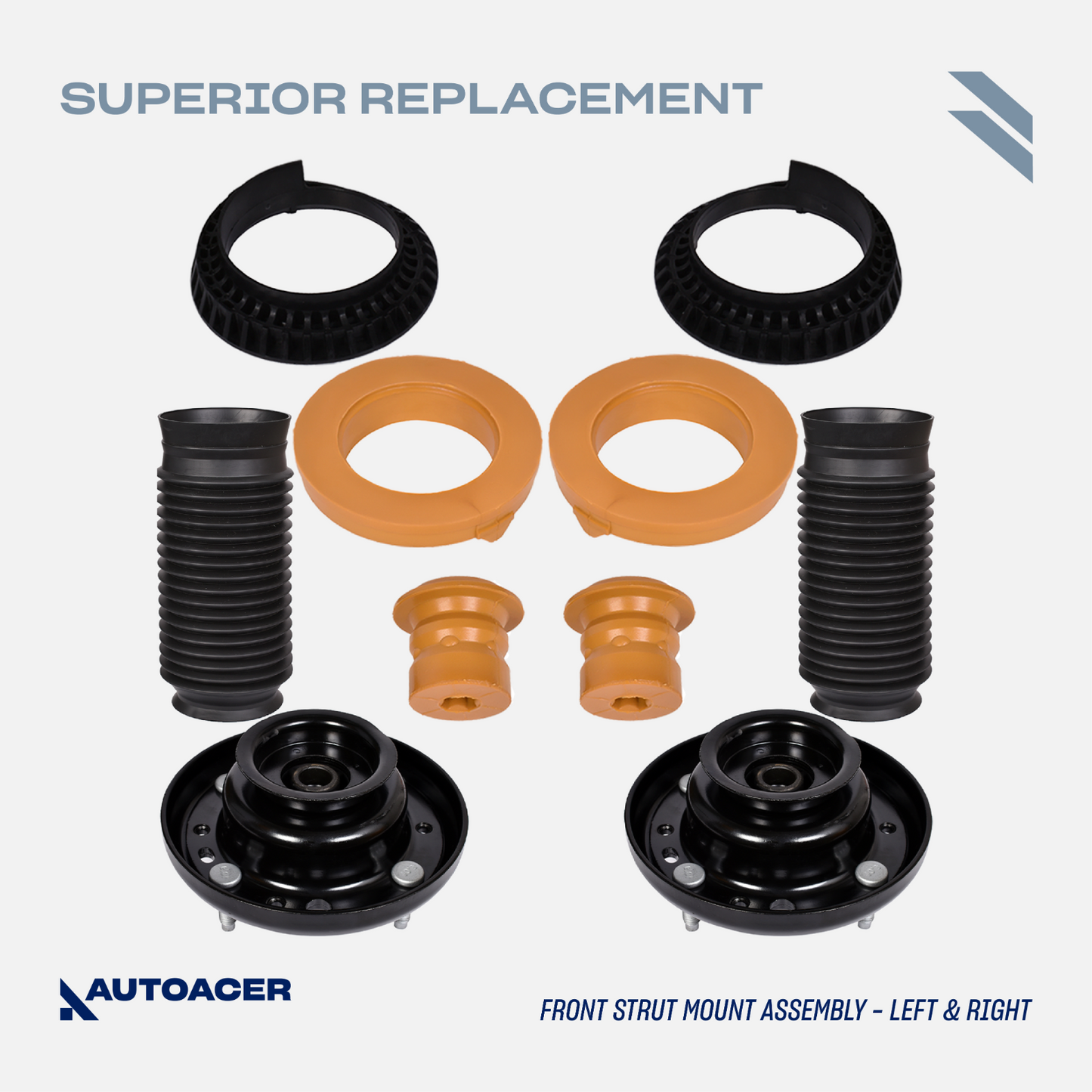 AUTOACER - 14p Front Suspension Kit Arms Links Struts Tie Rods Joints For Jaguar